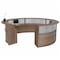 Linea Italia Reception Desk 11.1 ft D X 46 in H, 11.8 ft W X Thermofused Laminate, Clear, Walnut ZUI319 - alternate 4